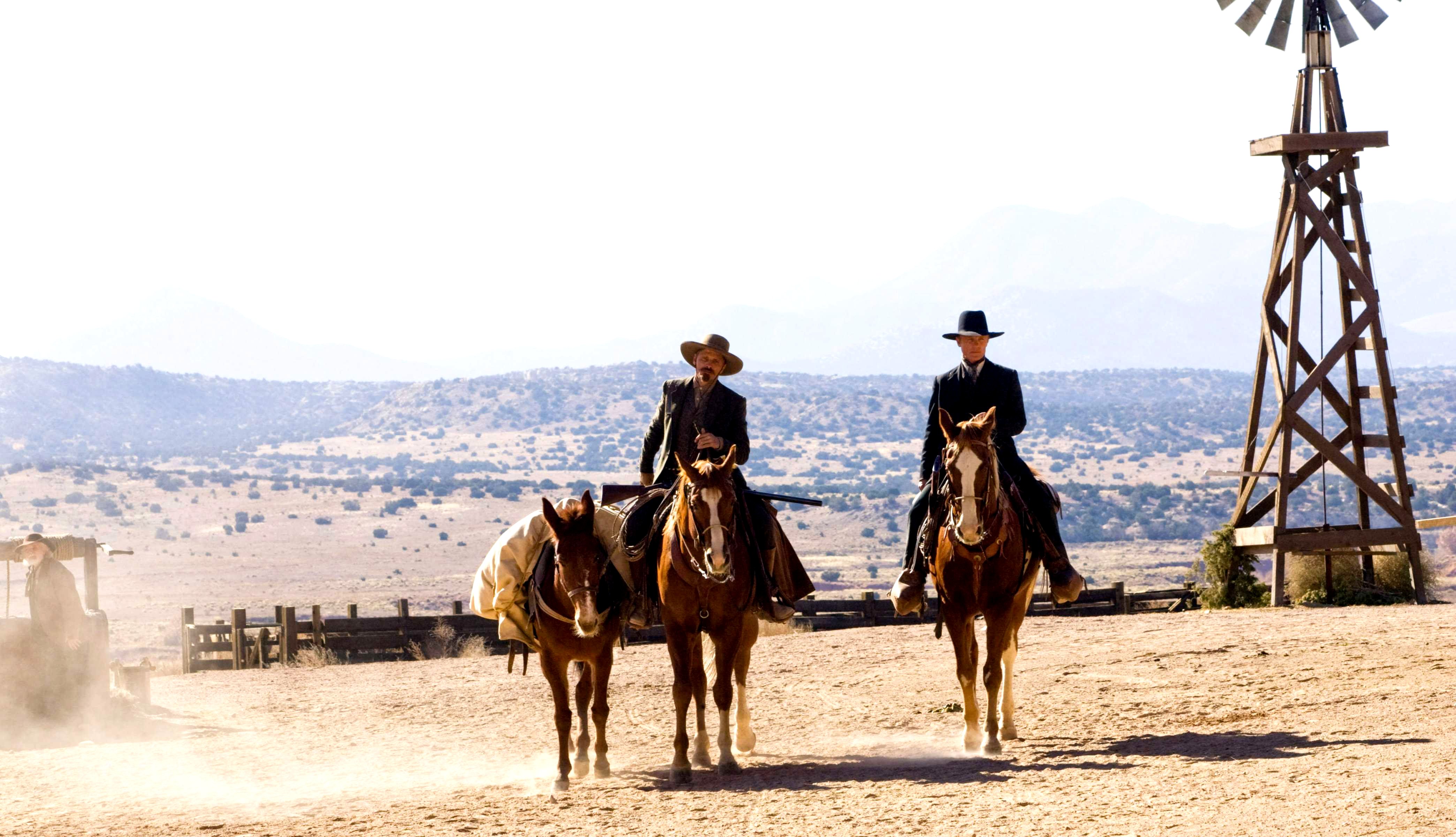 Viggo Mortensen stars as Everett Hitch and Ed Harris stars as Virgil Cole in New Line Cinema's Appaloosa (2008). Photo by Lorey Sebastian.