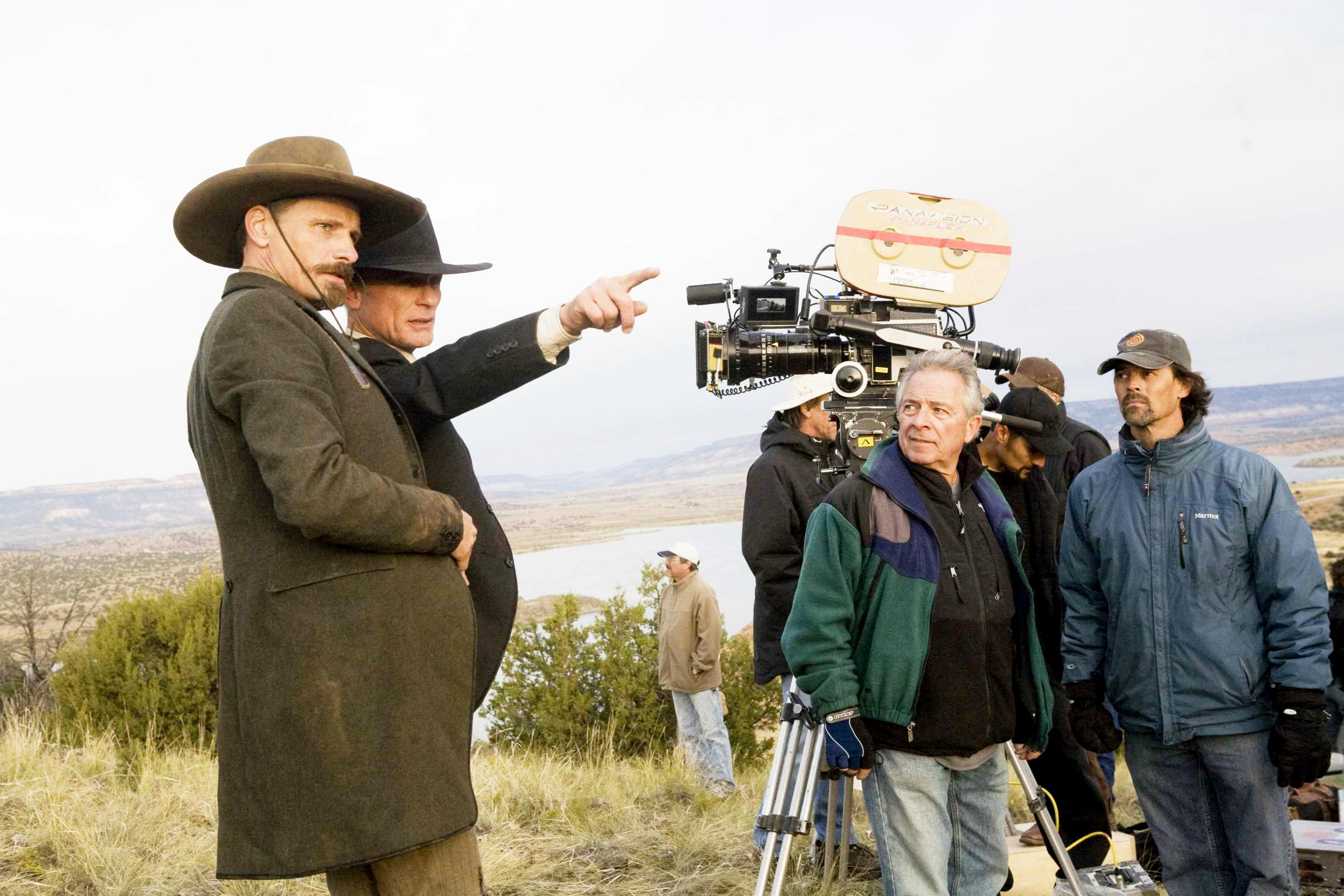 Viggo Mortensen stars as Everett Hitch and Ed Harris stars as Virgil Cole in New Line Cinema's Appaloosa (2008). Photo by Lorey Sebastian.