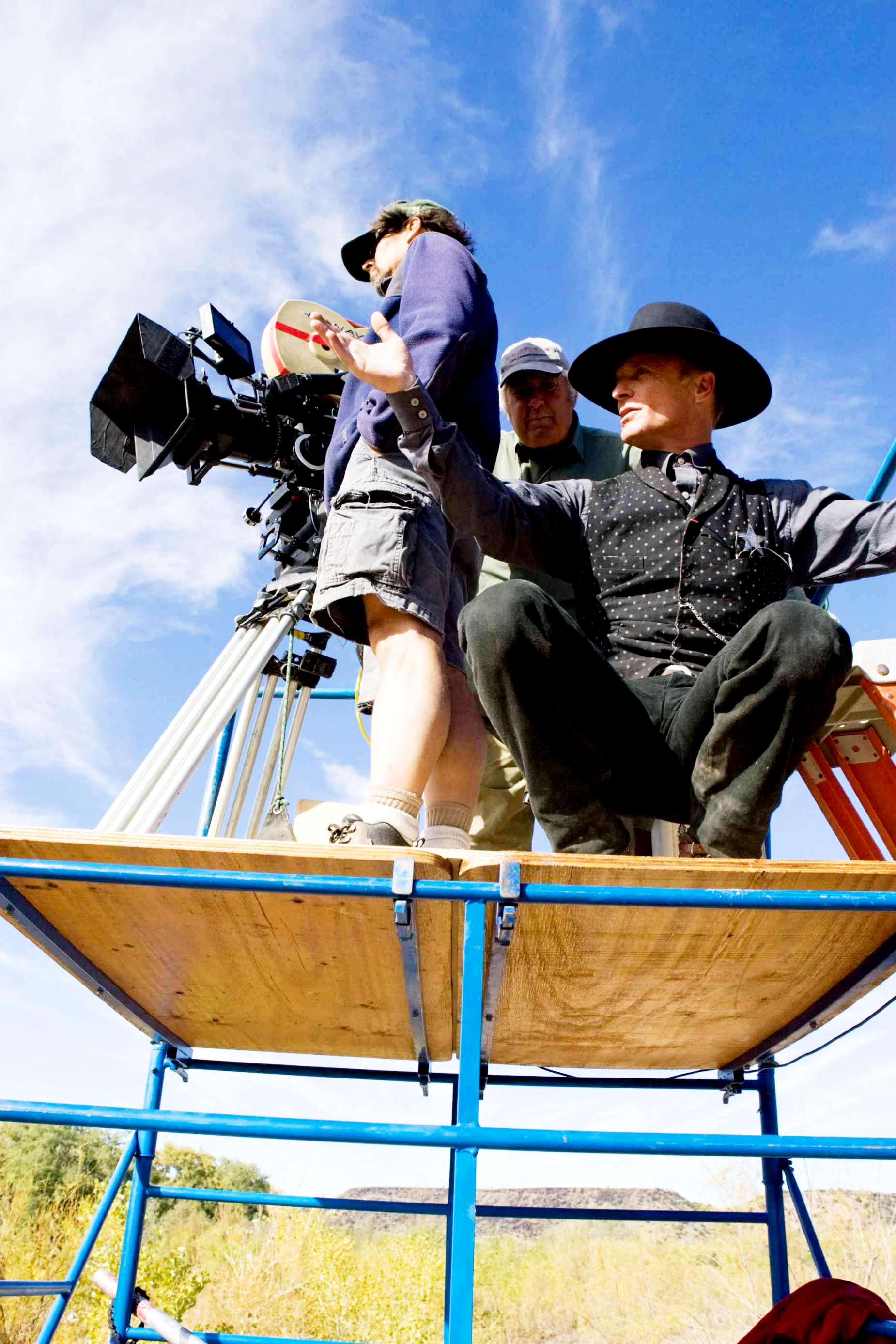 Director Ed Harris in New Line Cinema's Appaloosa (2008). Photo by Lorey Sebastian.