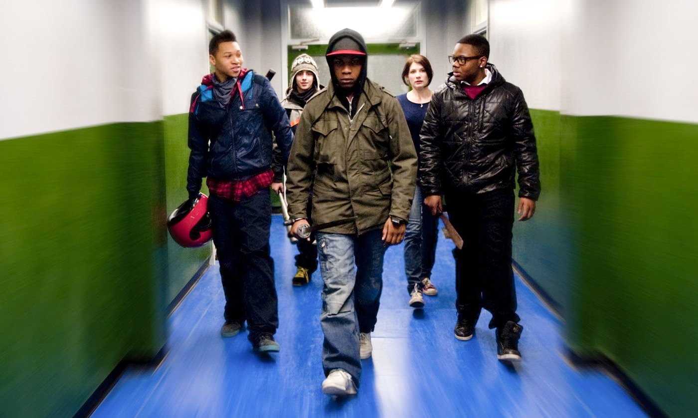 Franz Drameh, Alex Esmail, John Boyega, Flaminia Cinque and Leeon Jones in Screen Gems' Attack the Block (2011)