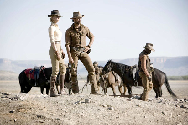 Nicole Kidman stars as Lady Sarah Ashley and Hugh Jackman stars as The Drover in The 20th Century Fox's Australia (2008)