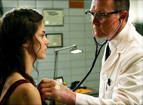 Jessica Lowndes (Emily) and Robert Patrick in Seven Arts Pictures' Autopsy (2009)