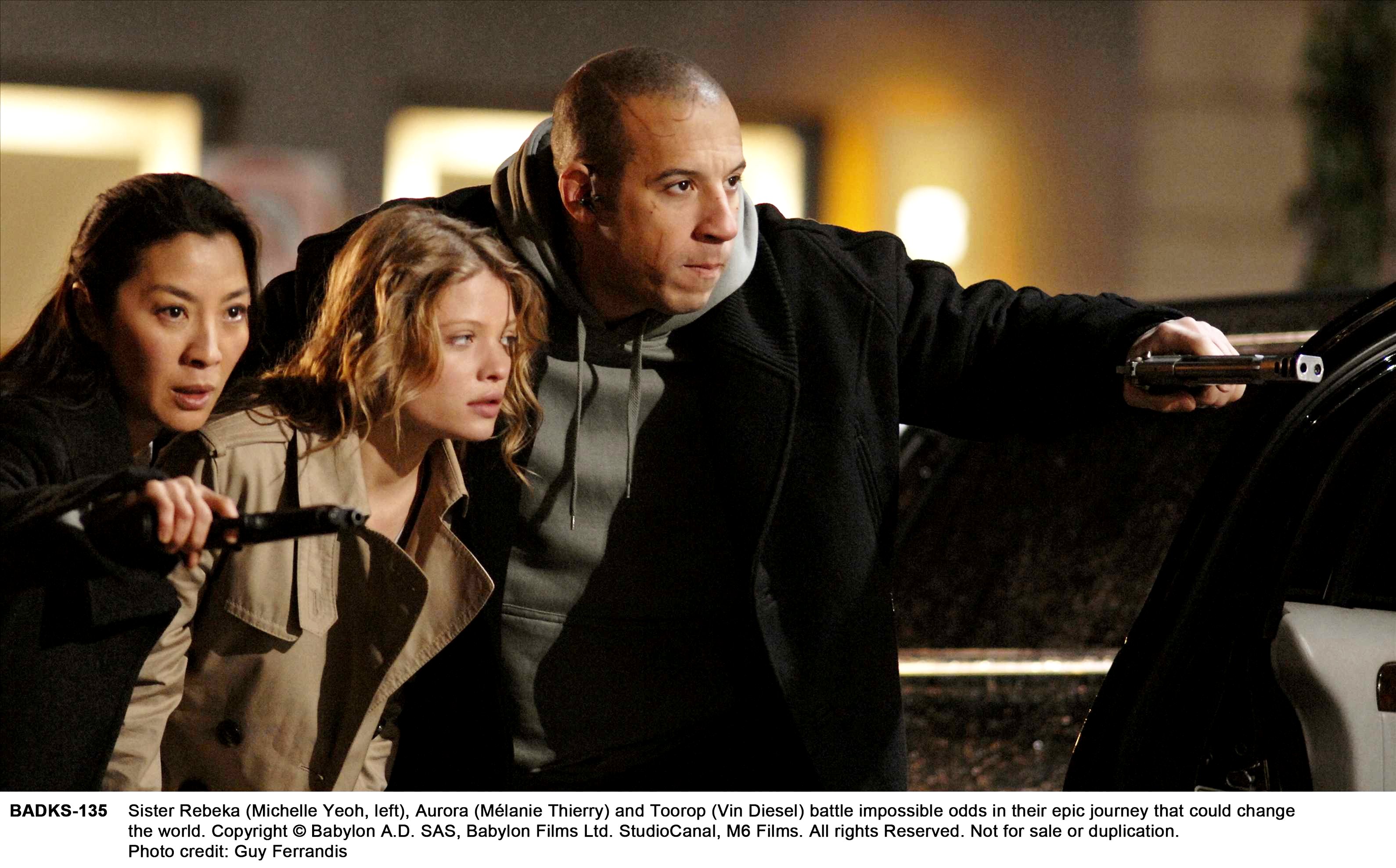 Michelle Yeoh, Melanie Thierry and Vin Diesel in The 20th Century Fox's Babylon A.D. (2008). Photo credit by Guy Ferrandis.