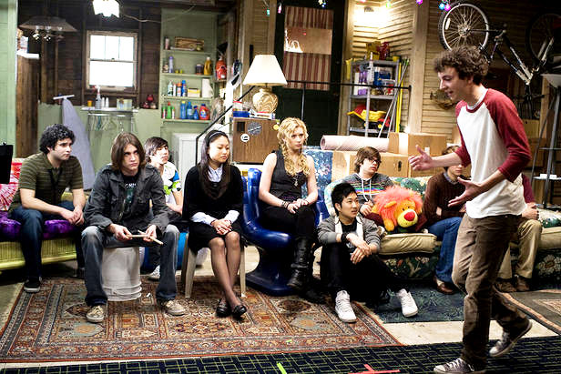 Ryan Donowho, Lisa Chung, Alyson Michalka, Tim Jo, Charlie Saxton and Gaelan Connell in Summit Entertainment's Bandslam (2009)