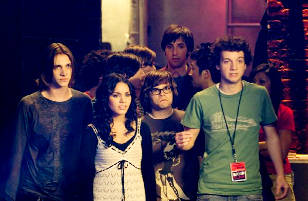 Ryan Donowho, Vanessa Hudgens, Charlie Saxton and Gaelan Connell in Summit Entertainment's Bandslam (2009)