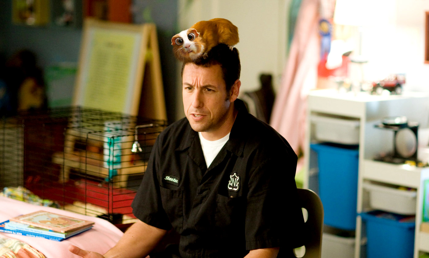 Adam Sandler stars as Skeeter Bronson in Walt Disney Pictures' Bedtime Stories (2008). Photo credit by Tracy Bennett.