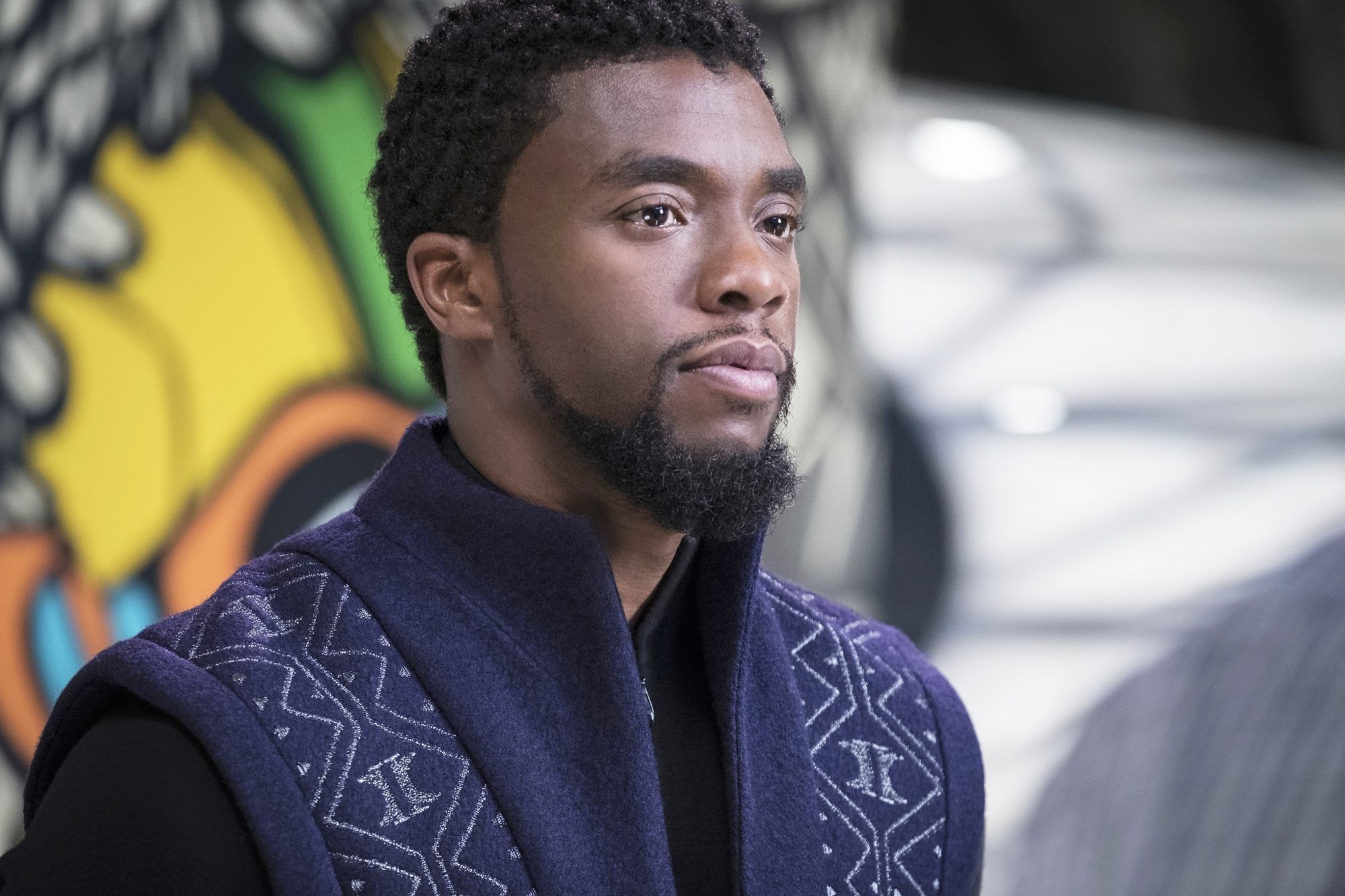 Chadwick Boseman stars as T'Challa/Black Panther in Walt Disney Pictures' Black Panther (2018)