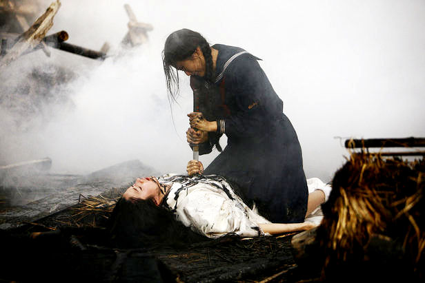 Koyuki stars as Onigen and Gianna Jun stars as Saya in Pathe Films' Blood: The Last Vampire (2009)