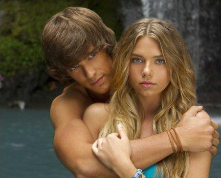 Brenton Thwaites stars as Dean McMullen and Indiana Evans stars as Emmaline 'Emma' Robinson in Lifetime's Blue Lagoon: The Awakening (2012)