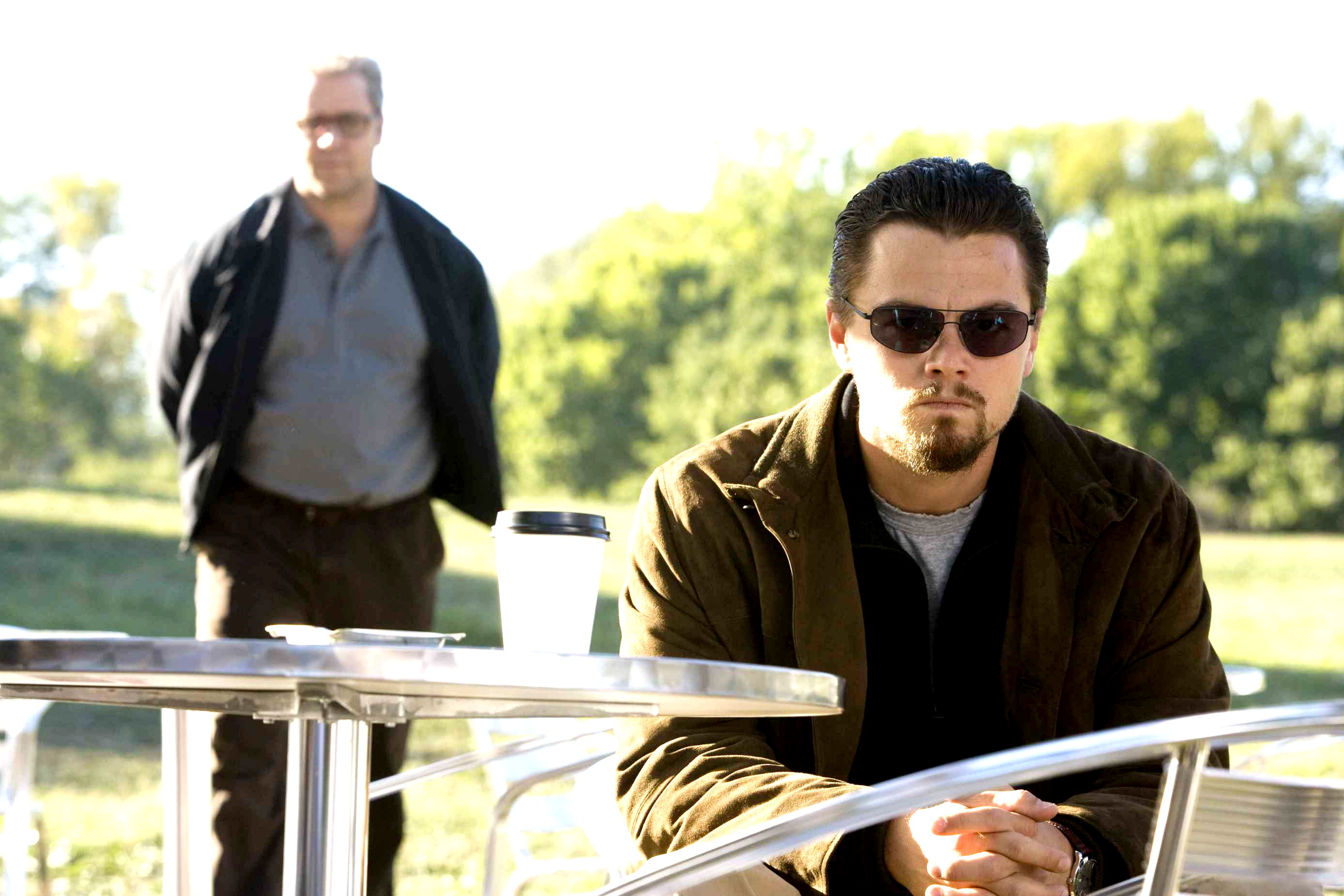 Russell Crowe stars as Ed Hoffman and Leonardo DiCaprio stars as Roger Ferris in Warner Bros. Pictures' Body of Lies (2008). Photo credit by Francois Duhamel.