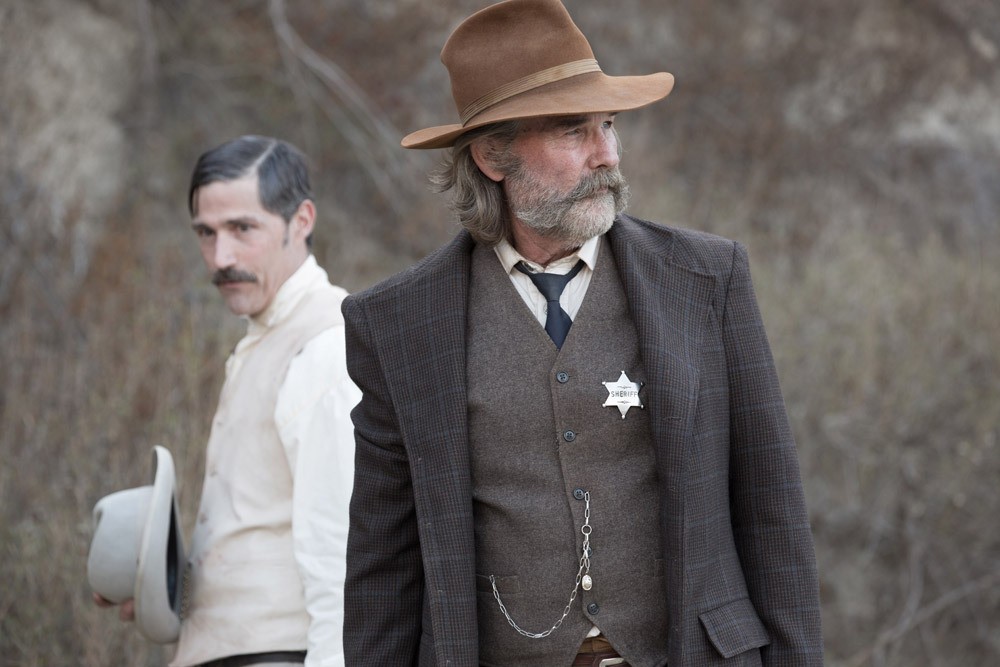 Matthew Fox stars as John Brooder and Kurt Russell stars as Sheriff Franklin Hunt in RLJ Entertainment's Bone Tomahawk (2015)