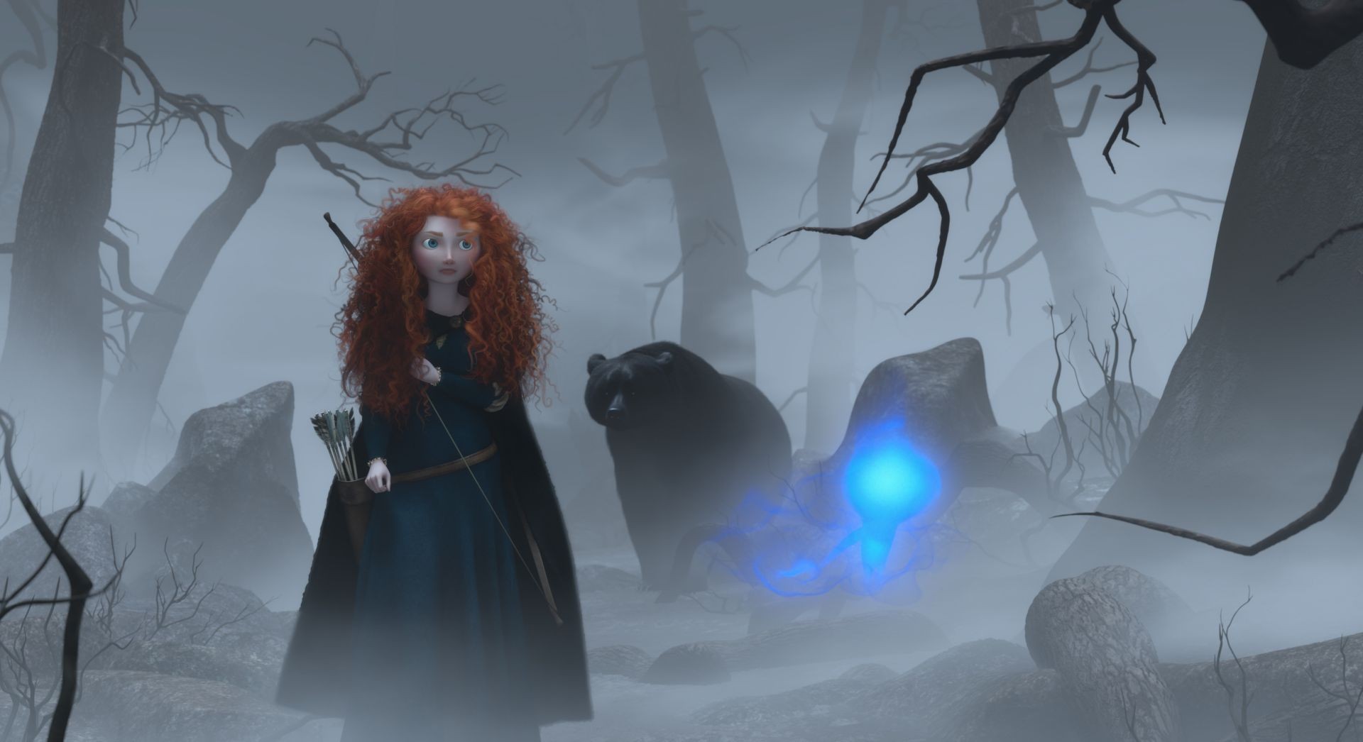 Princess Merida and The Wisps of Walt Disney Pictures' Brave (2012)
