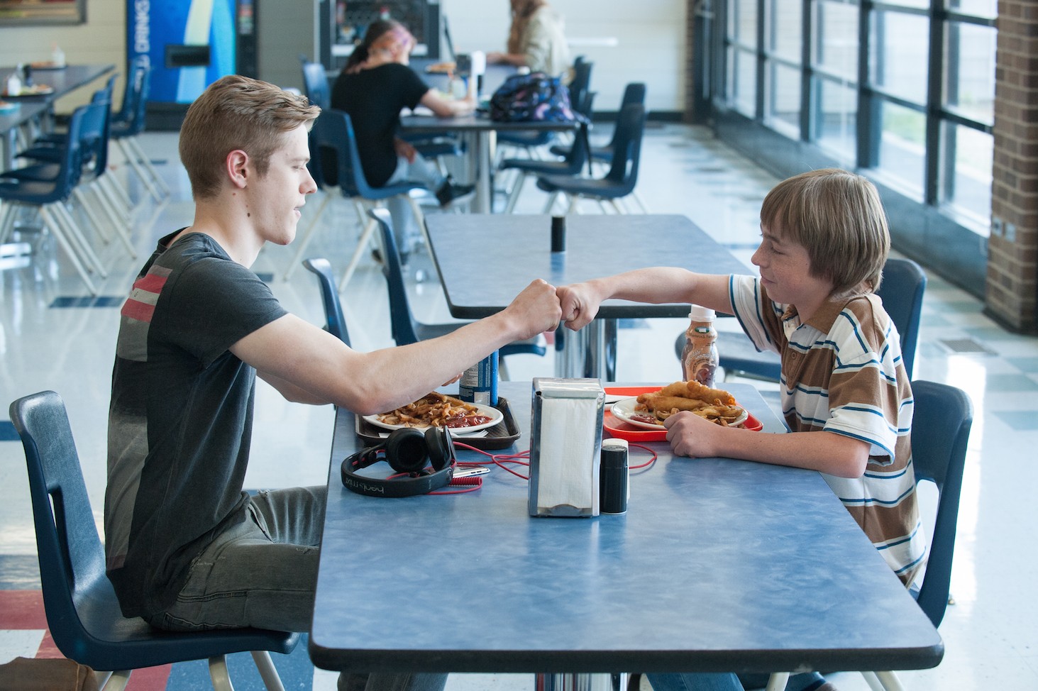 Lucas Till stars as Josh Harvest and Jae Head stars as Tony in eOne Entertainment (2015). Photo credit by Dean Buscher.