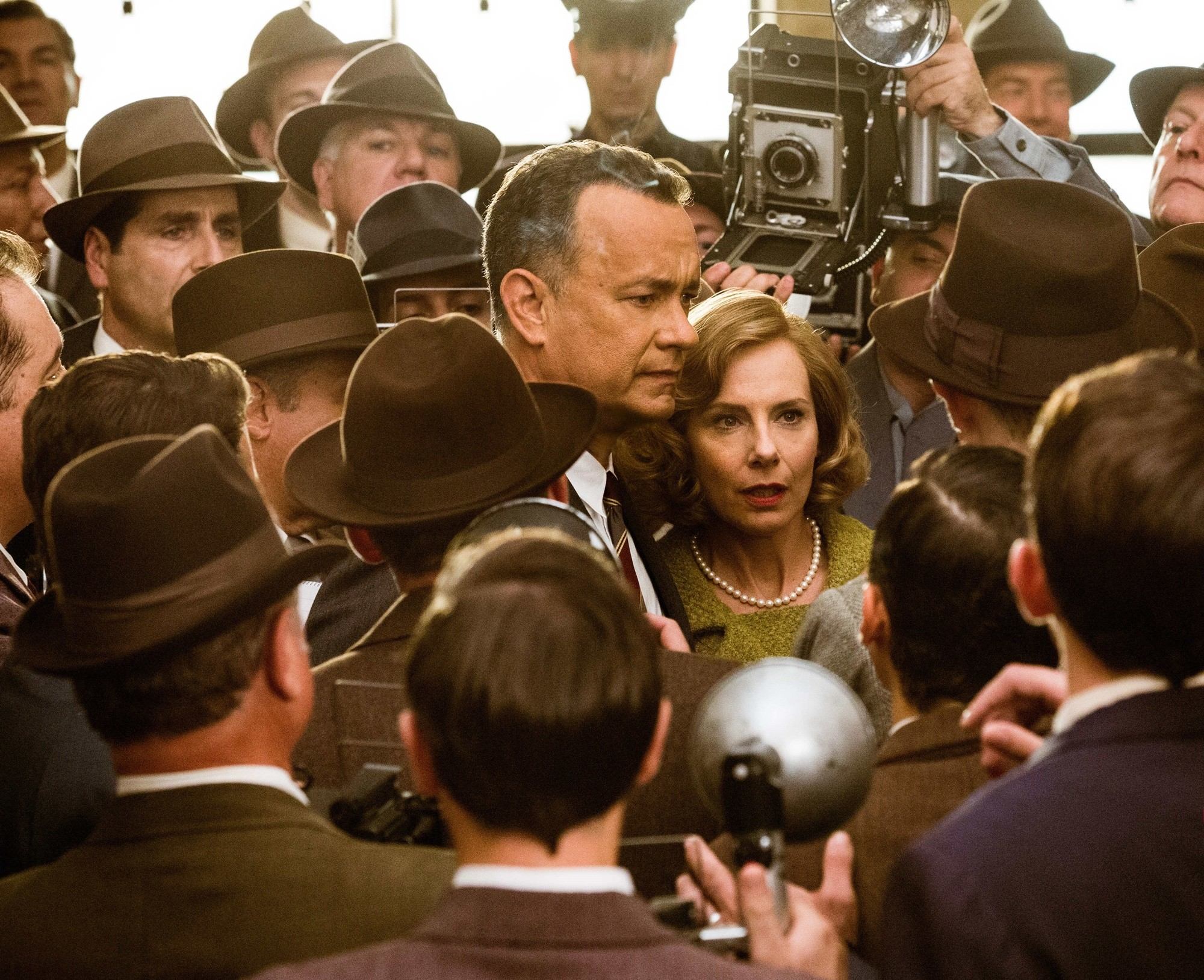 Tom Hanks stars as James Donovan and Amy Ryan stars as Mary Donovan in Walt Disney Pictures' Bridge of Spies (2015)