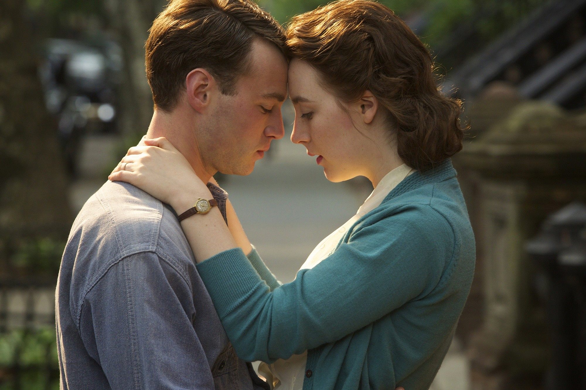 Domhnall Gleeson stars as Jim Farrell and Saoirse Ronan stars as Ellis Lacey in Fox Searchlight Pictures' Brooklyn (2015)