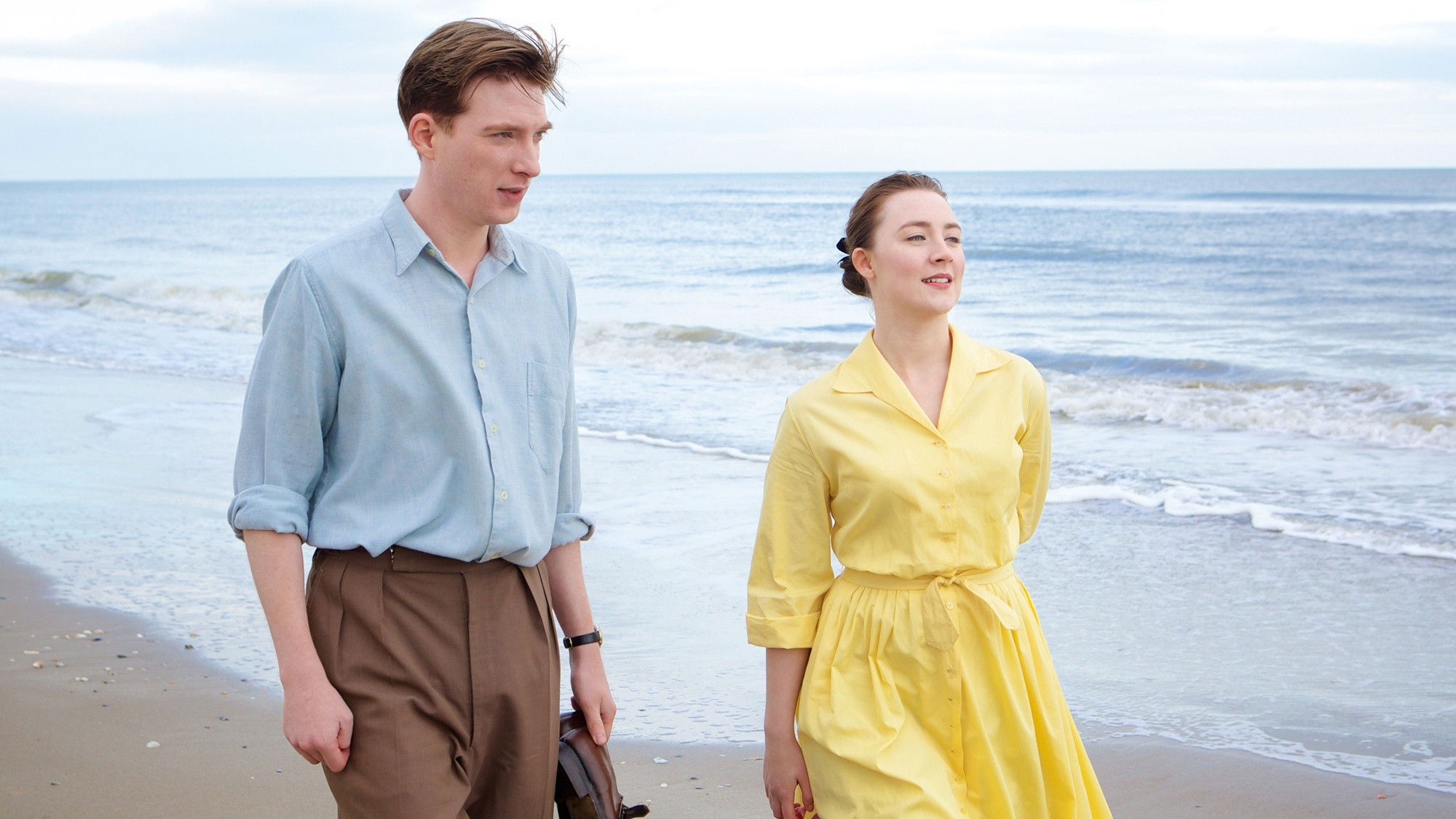 Domhnall Gleeson stars as Jim Farrell and Saoirse Ronan stars as Ellis Lacey in Fox Searchlight Pictures' Brooklyn (2015)