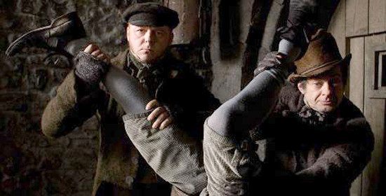 Simon Pegg stars as William Burke and Andy Serkis stars as William Hare in IFC Films' Burke and Hare (2011)