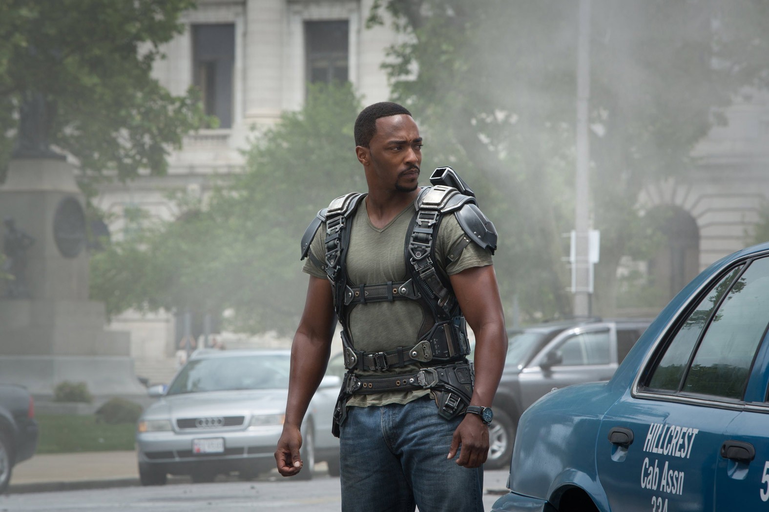 Anthony Mackie stars as Sam Wilson/The Falcon in Walt Disney Pictures' Captain America: The Winter Soldier (2014)