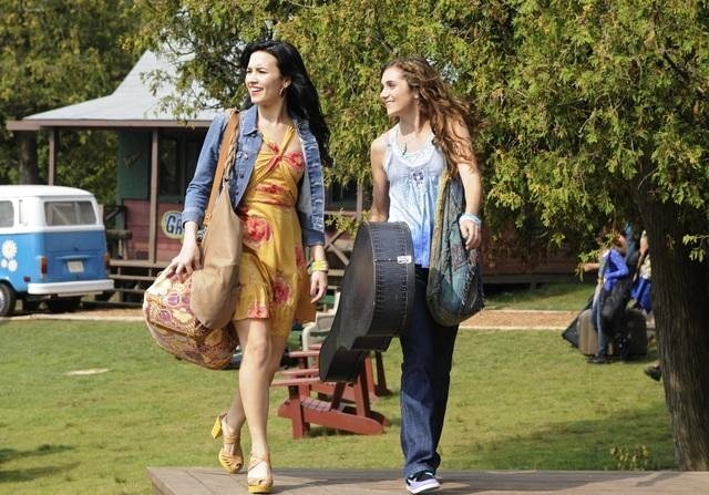 Demi Lovato stars as Mitchie Torres and Alyson Stoner stars as Caitlyn Geller in Disney Channel's Camp Rock 2: The Final Jam (2010)