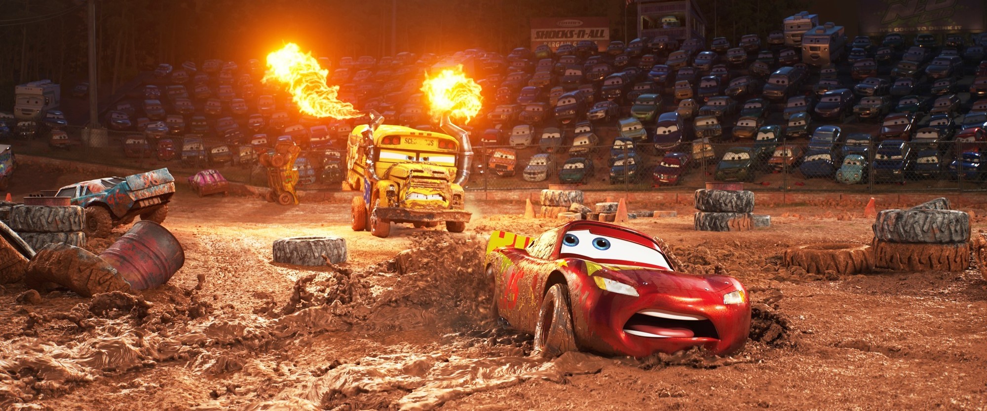 Miss Fritter and Lightning McQueen from Walt Disney Pictures' Cars 3 (2017)