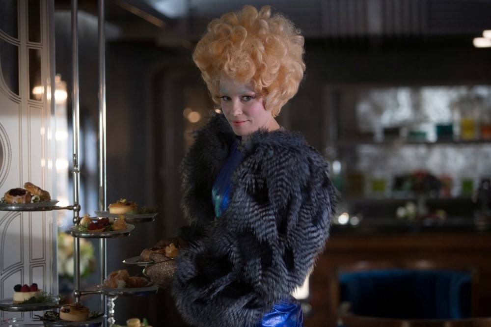 Elizabeth Banks stars as Effie Trinket in Lionsgate Films' The Hunger Games: Catching Fire (2013)