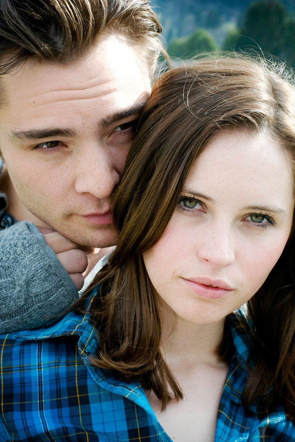 Ed Westwick stars as Jonny and Felicity Jones stars as Kim in IFC Films' Chalet Girl (2011)