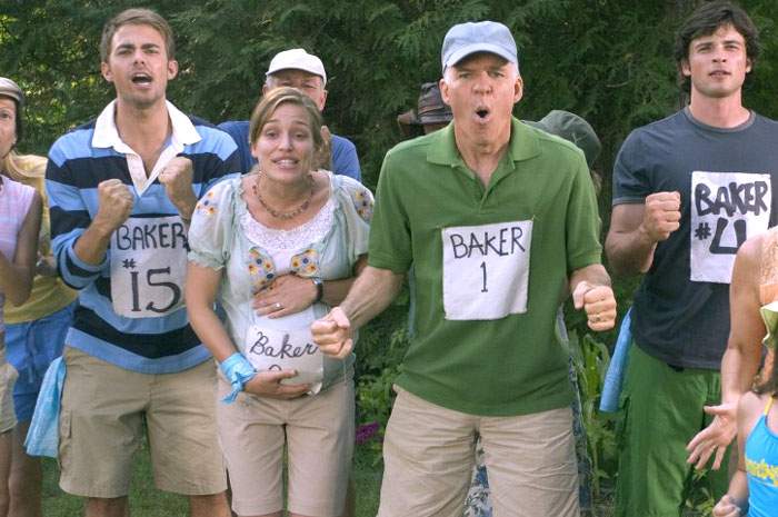 Jonathan Bennett, Piper Perabo, Steve Martin and Tom Welling in The 20th Century Fox's Cheaper by the Dozen 2 (2005)