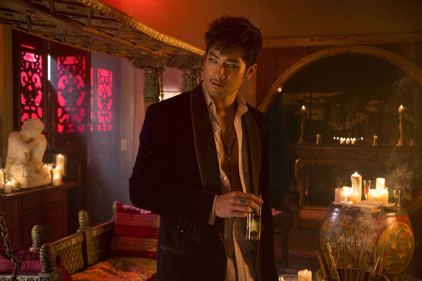 Godfrey Gao stars as Magnus Bane in Screen Gems' The Mortal Instruments: City of Bones (2013). Photo credit by Rafy.