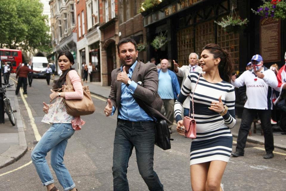 Diana Penty, Saif Ali Khan and Deepika Padukone in Eros International's Cocktail (2012)