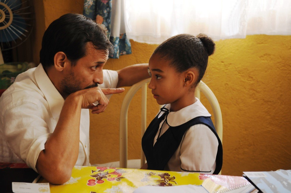 Jordi Molla and Amandla Stenberg stars as Young Cataleya Restrepo in TriStar Pictures' Colombiana (2012)