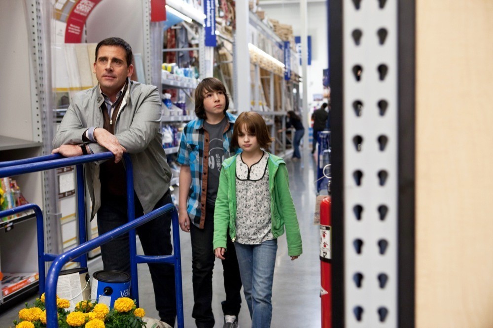 Steve Carell, Jonah Bobo and Joey King in Warner Bros. Pictures' Crazy, Stupid, Love. (2011)