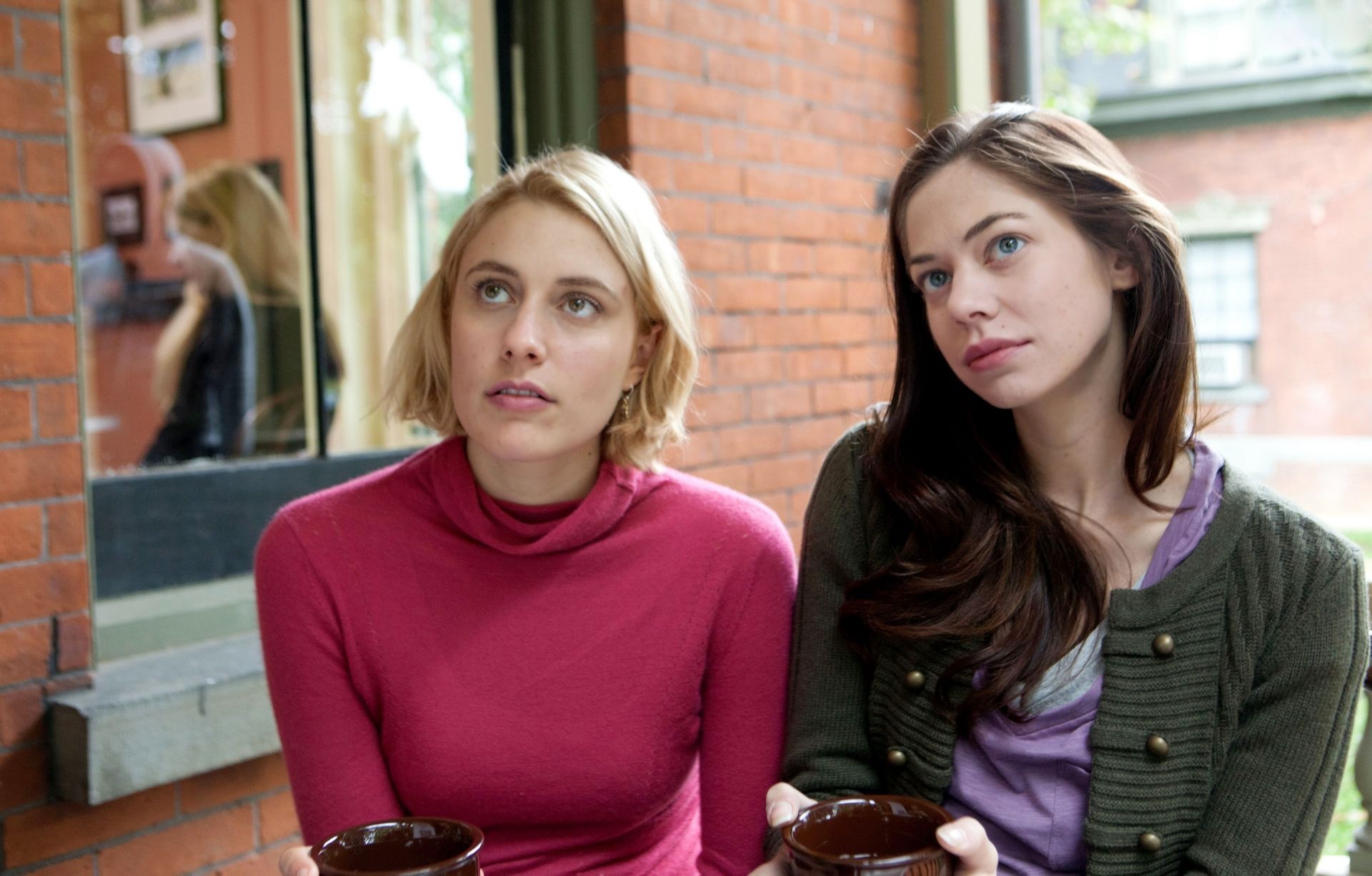 Greta Gerwig stars as Violet and Analeigh Tipton stars as Lily in Sony Pictures Classics' Damsels in Distress (2012). Photo credit by Kerry Brown.