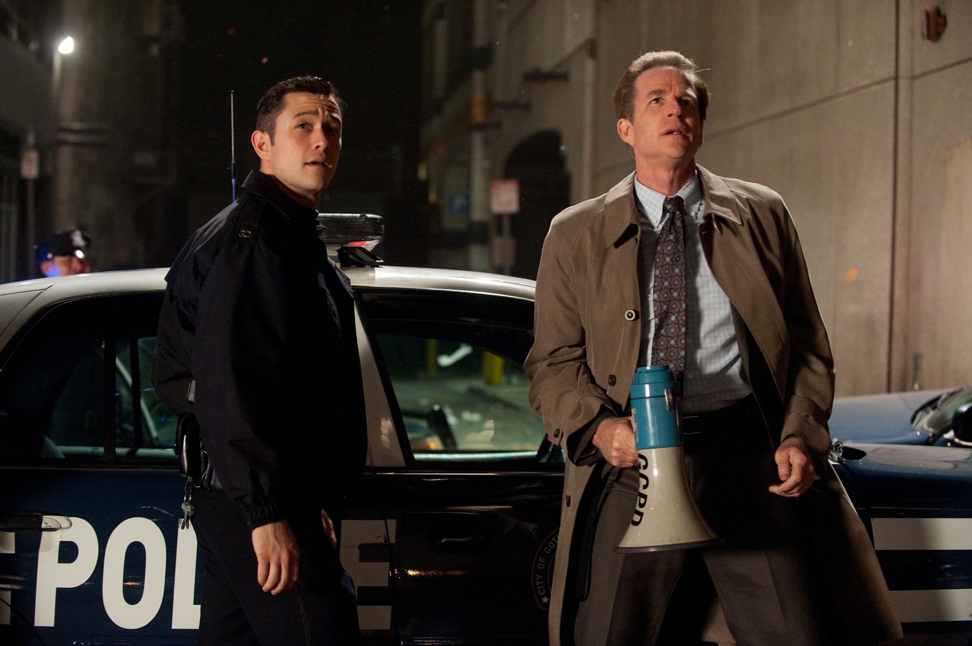Joseph Gordon-Levitt stars as John Blake and Matthew Modine stars as Deputy Commissioner Foley in Warner Bros. Pictures' The Dark Knight Rises (2012)
