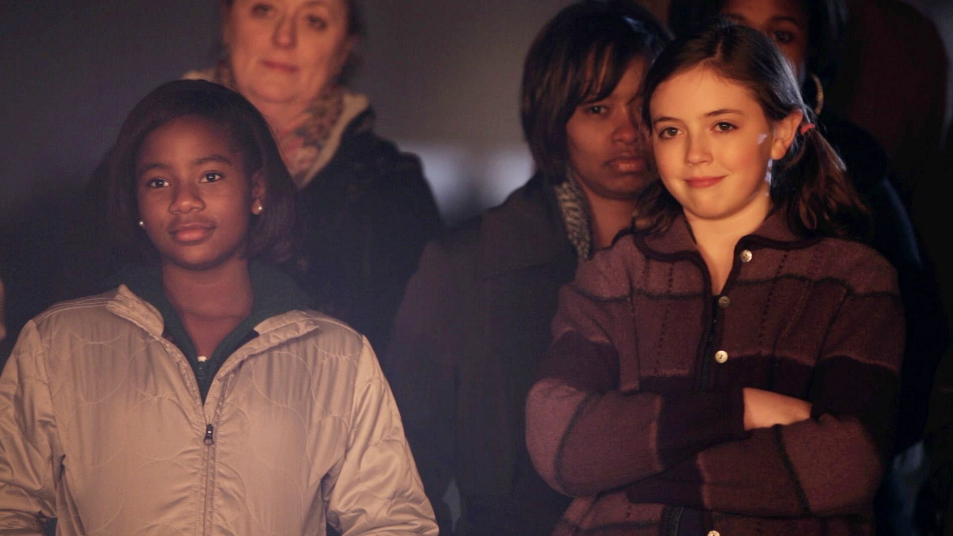 Kennedi Hall stars as Ella Churchwell and Amelia Hahn stars as Emma Jean Thornton in Freestyle Releasing's Deadline (2012)