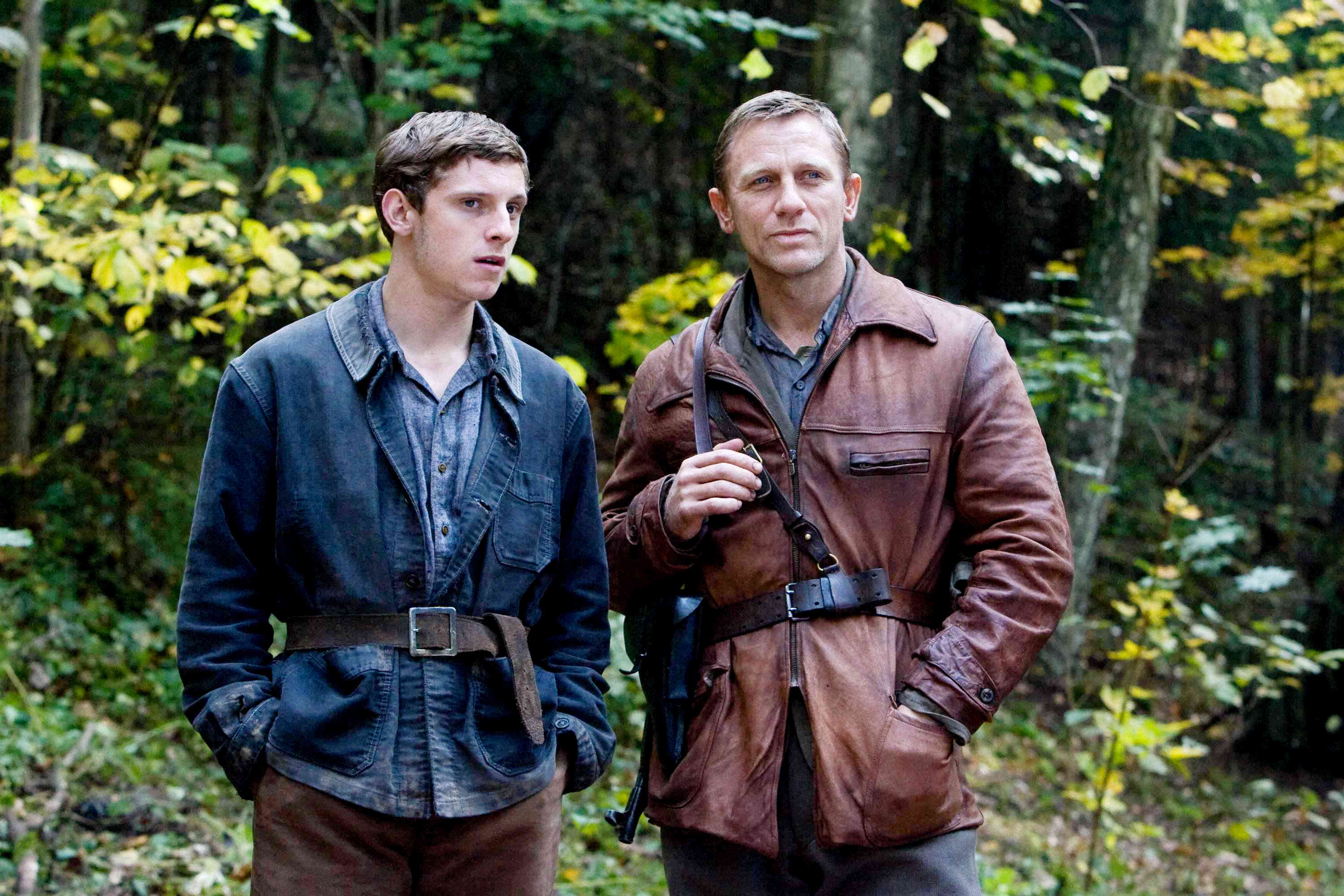 Jamie Bell stars as Asael Bielski and Daniel Craig stars as Tuvia Bielski in Paramount Vantage's Defiance (2009). Photo credit by Karen Ballard.