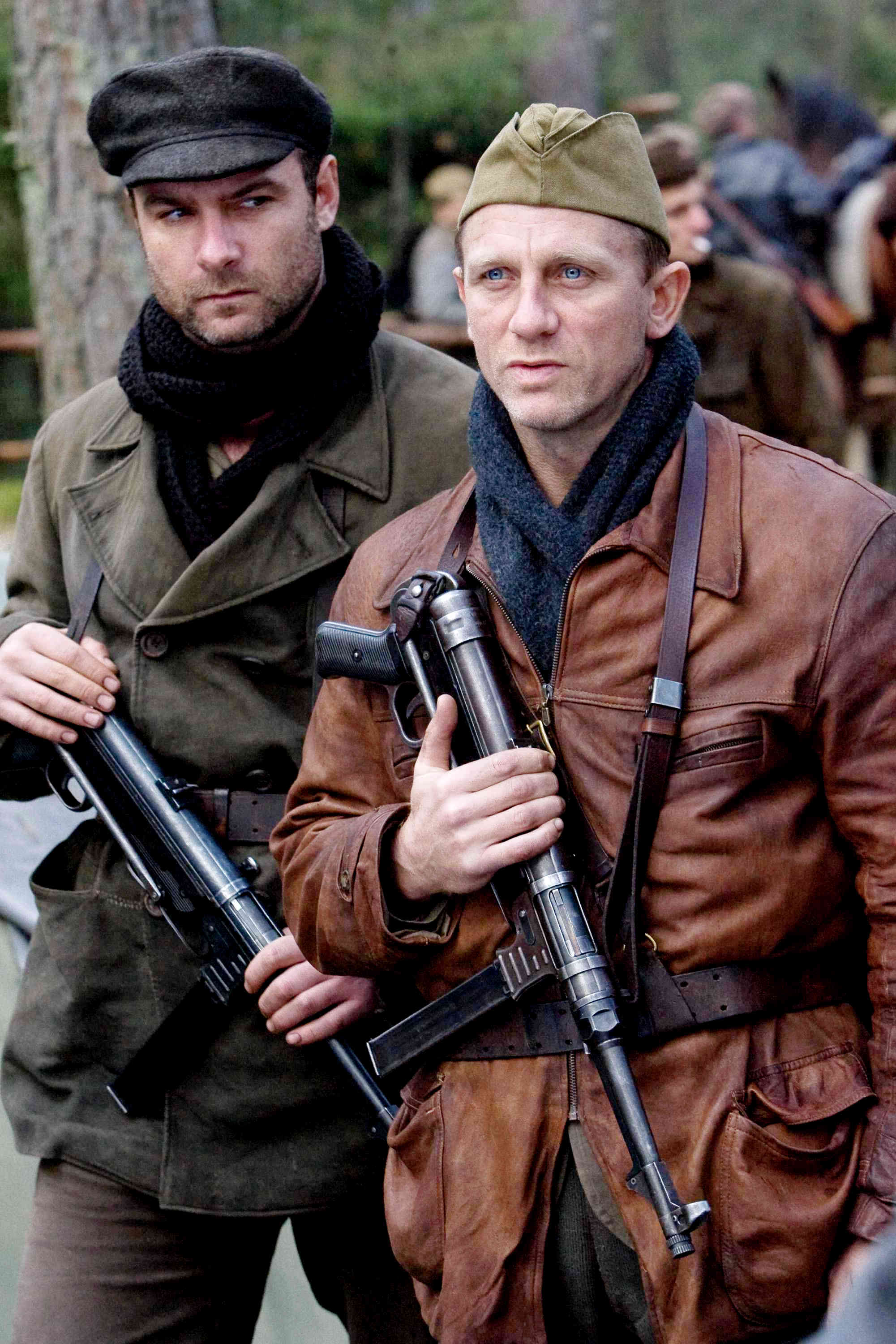 Liev Schreiber stars as Zus Bielski and Daniel Craig stars as Tuvia Bielski in Paramount Vantage's Defiance (2009). Photo credit by Karen Ballard.