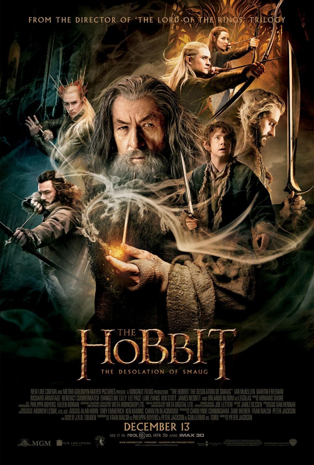 Poster of Warner Bros. Pictures' The Hobbit: The Desolation of Smaug (2013)