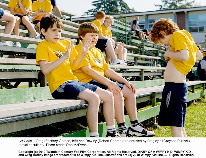 Zachary Gordon, Robert Capron and Grayson Russell in 20th Century Fox's Diary of a Wimpy Kid (2010). Photo credit by Rob McEwan.