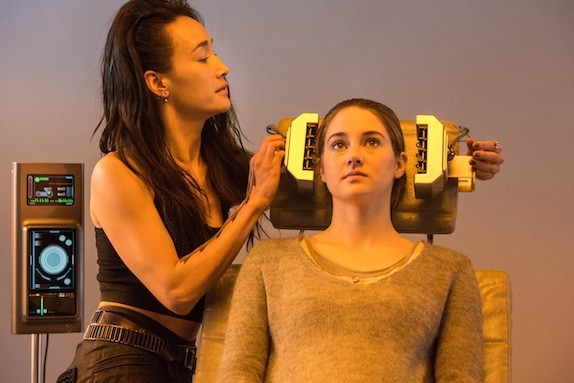 Maggie Q stars as Tori and Shailene Woodley stars as Beatrice Prior/Tris in Summit Entertainment's Divergent (2014)