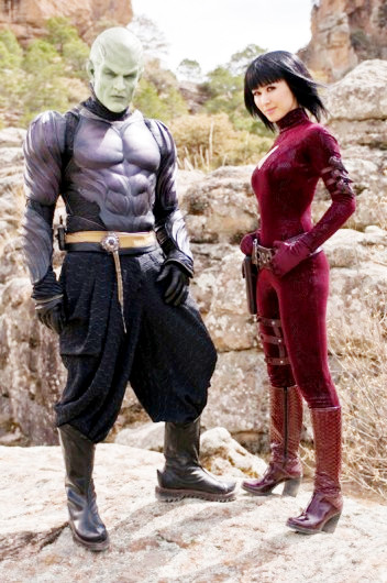 James Marsters stars as Lord Piccolo and Eriko Tamura stars as Mai in The 20th Century Fox Pictures' Dragonball Evolution (2009)