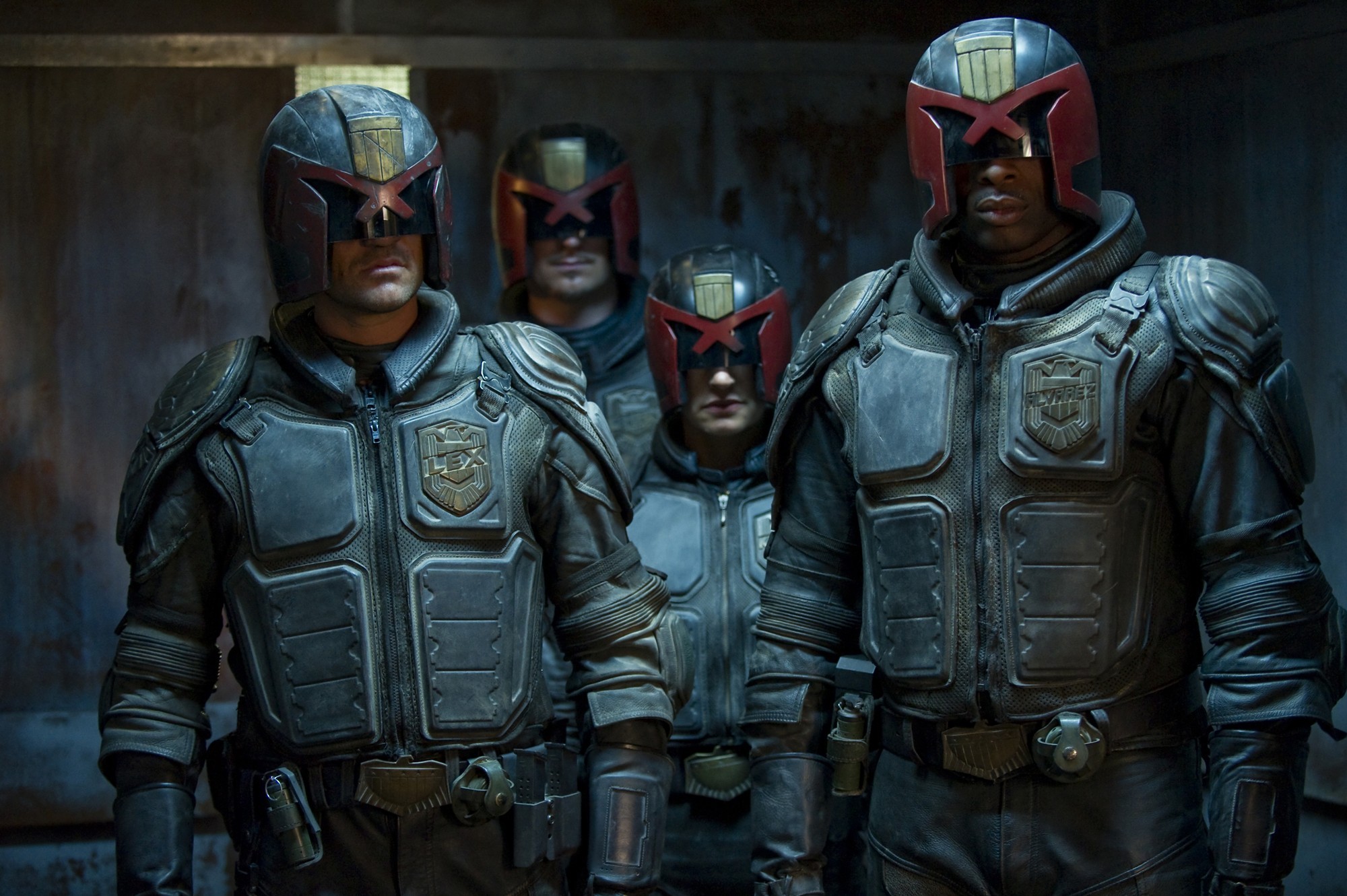 Karl Urban stars as Judge Dredd in Lionsgate Films' Dredd (2012)