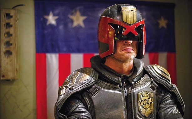 Karl Urban stars as Judge Dredd in Lionsgate Films' Dredd (2012)