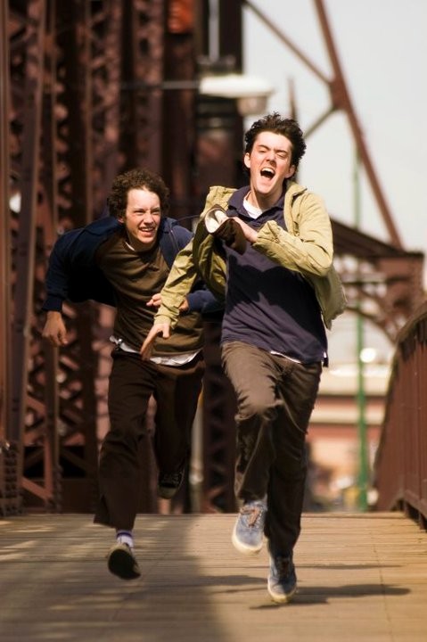 Jacob Zachar stars as Abe and  Zach Gray stars as Boy on Bike in Seven Arts' Drunkboat (2012)