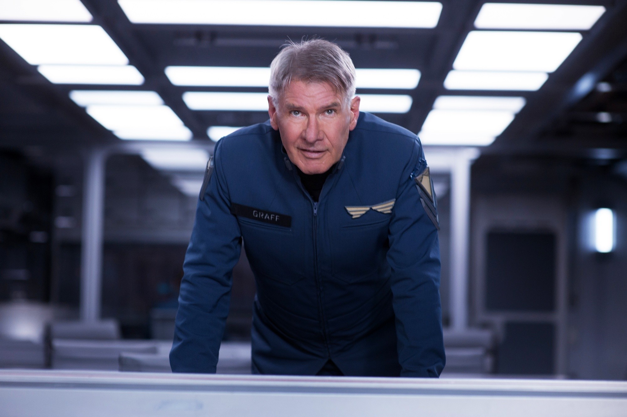 Harrison Ford stars as Colonel Hyrum Graff in Summit Entertainment's Ender's Game (2013). Photo credit by Richard Foreman.