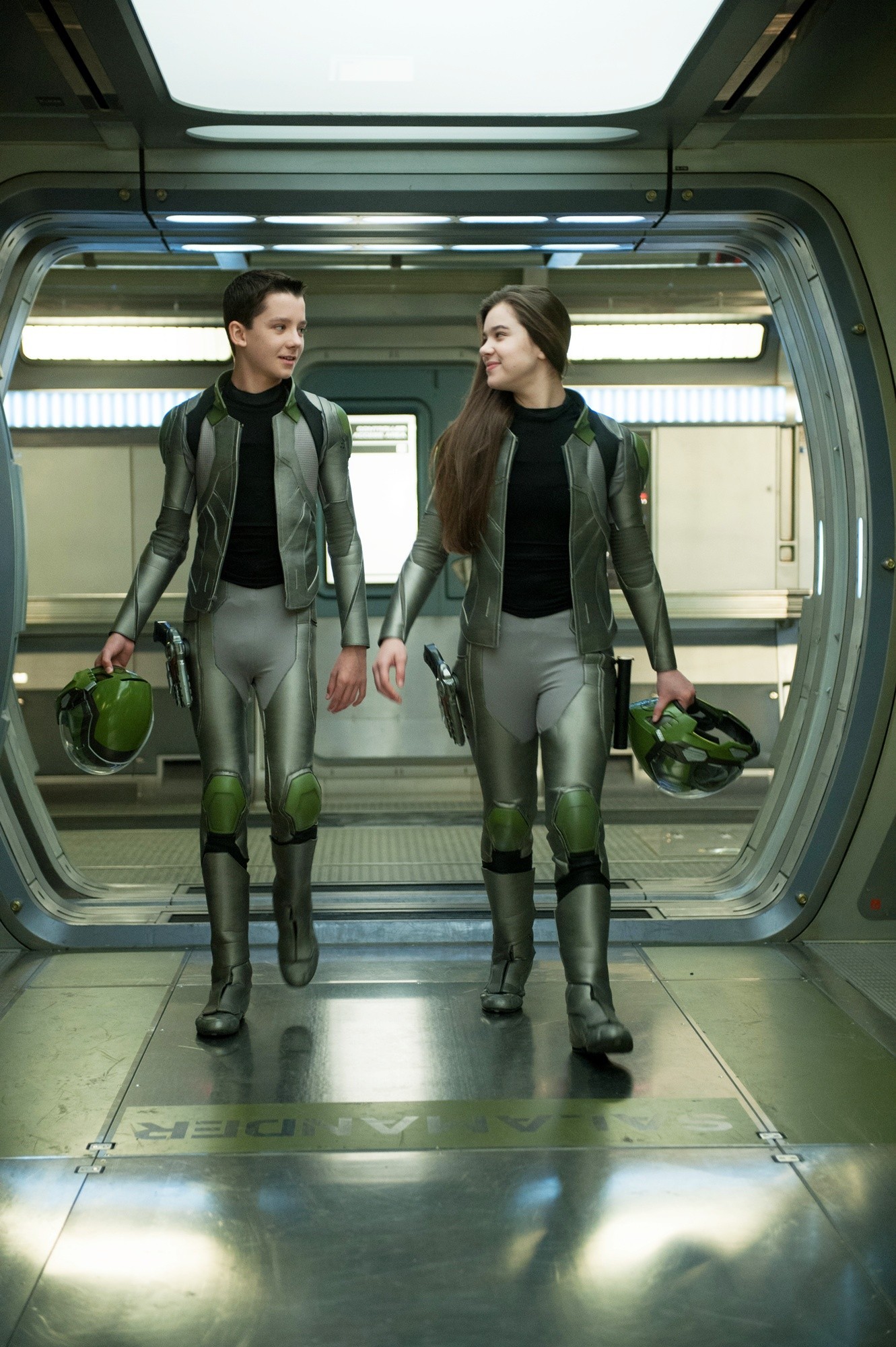 Asa Butterfield stars as Ender Wiggin and Hailee Steinfeld stars as Petra Arkanian in Summit Entertainment's Ender's Game (2013). Photo credit by Richard Foreman.