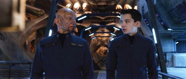Ben Kingsley stars as Mazer Rackham and Asa Butterfield stars as Ender Wiggin in Summit Entertainment's Ender's Game (2013)