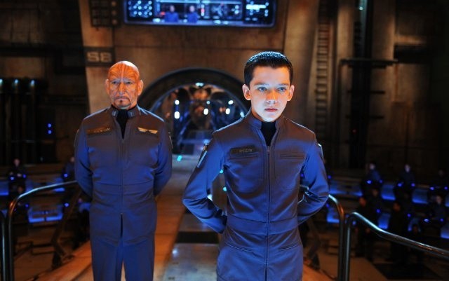 Ben Kingsley stars as Mazer Rackham and Asa Butterfield stars as Ender Wiggin in Summit Entertainment's Ender's Game (2013). Photo credit by Richard Foreman.