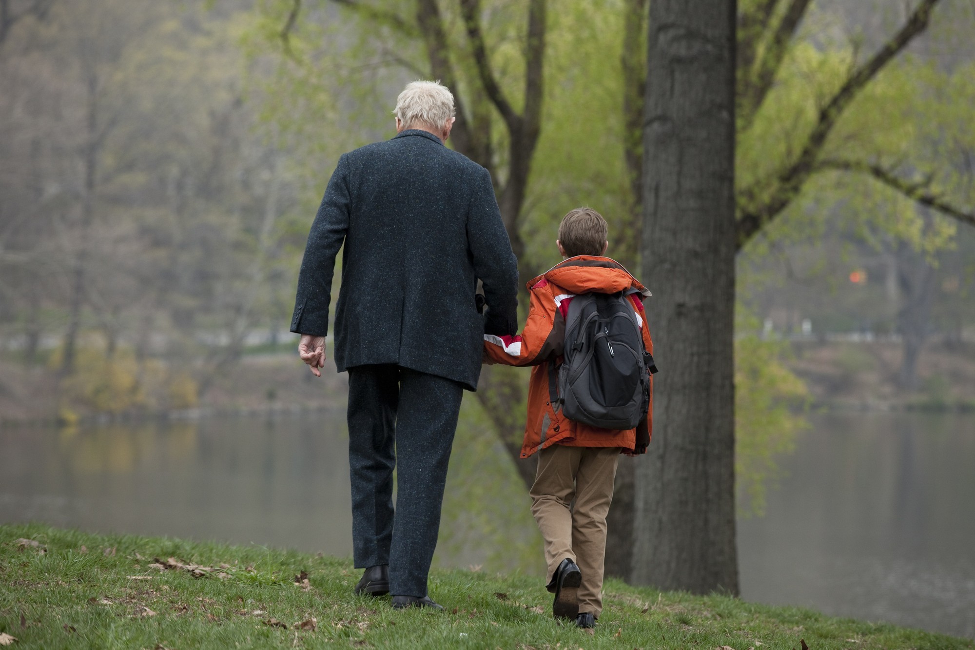 Max von Sydow stars as Thomas Schell Sr. and Thomas Horn stars as Oskar Schell in Warner Bros. Pictures' Extremely Loud and Incredibly Close (2012)