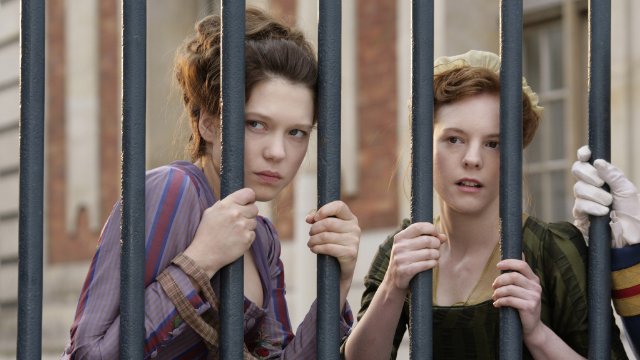 Julie-Marie Parmentier stars as Honorine and Lea Seydoux stars as Sidonie Laborde in Cohen Media Group's Farewell, My Queen (2012)