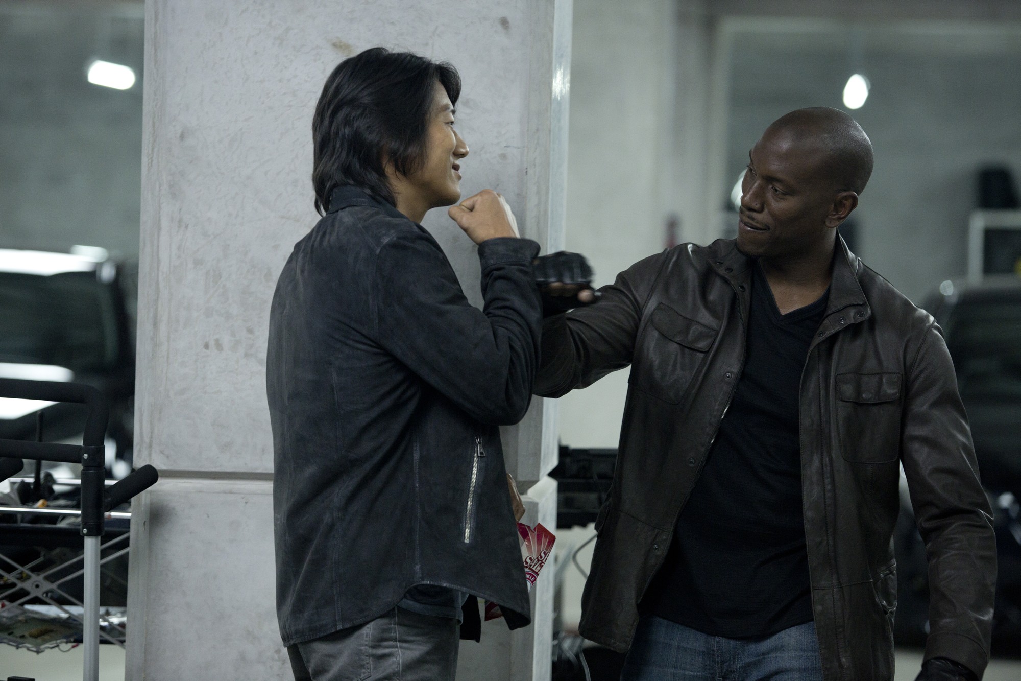 Sung Kang stars as Han and Tyrese Gibson stars as Roman Pearce in Universal Pictures' Fast and Furious 6 (2013)